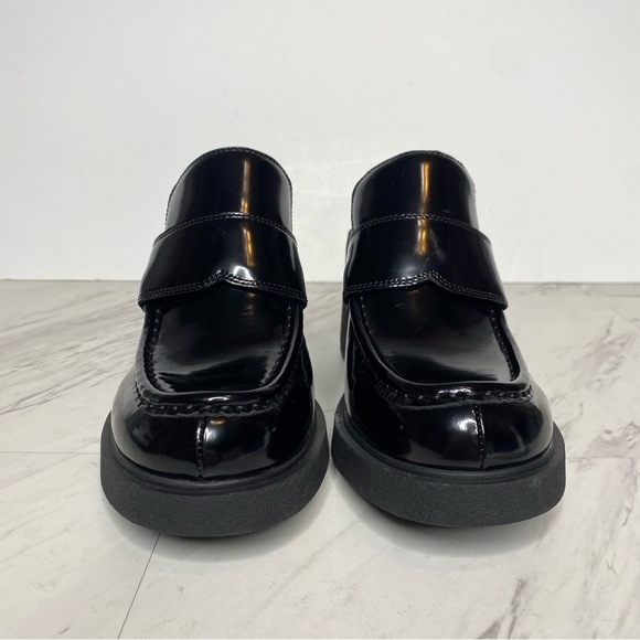 Jeffrey Campbell Kerri Black Patent Leather Heeled Loafer Mule 9 1/2 - Picture 2 of 16